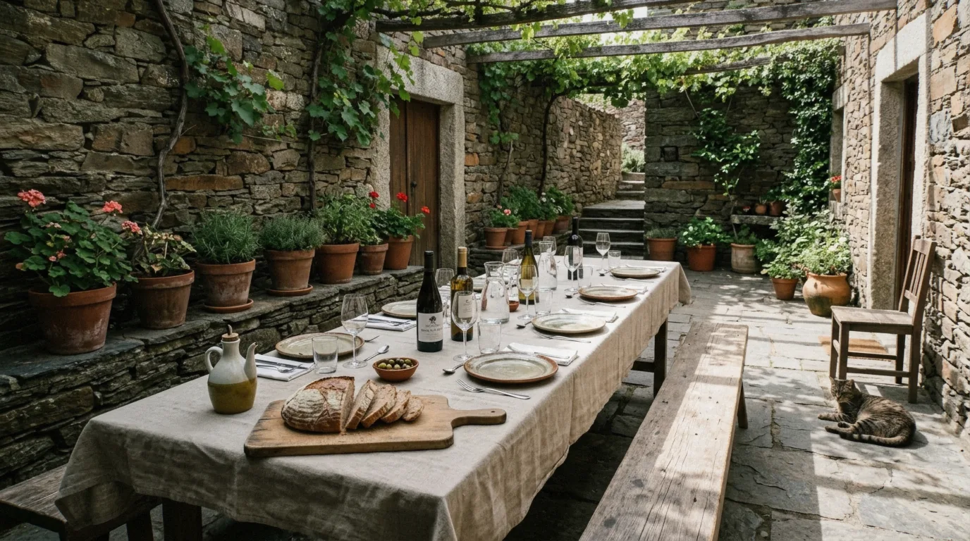 Family quinta courtyard on the boutique wineries Douro Valley tour with winery lunch